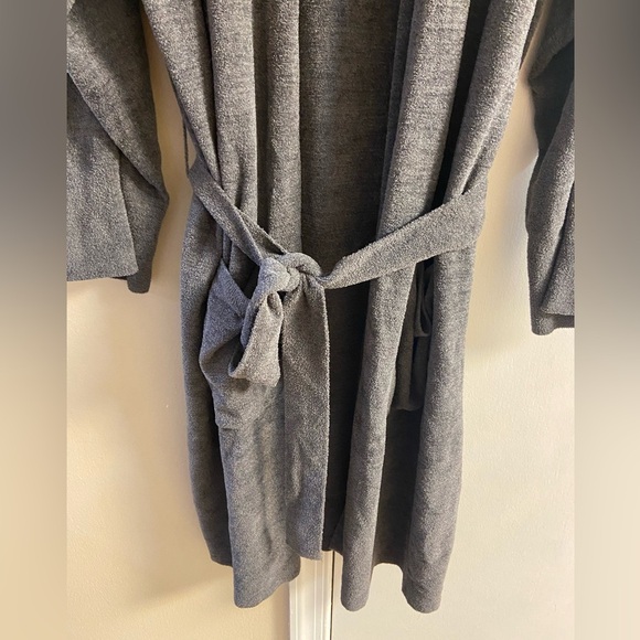 Barefoot Dreams cozy chic ultra lite Dream robe anchor grey Large NWT - Picture 5 of 10